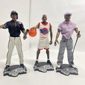 Space Jam 1996 Michael Jordan Action Figure Baseball Tune Squad Doll Lot of 3